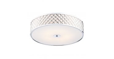 Civic 5 Light Flush Large Polished Chrome