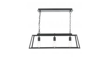Claudia 3 Light Bar Pendant Matt Black
