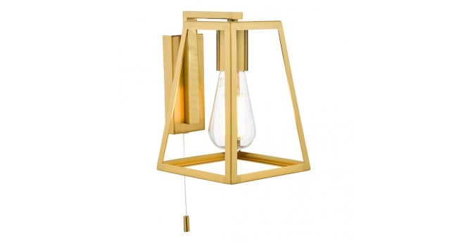 Där Lighting Claudia Wall Light Natural Brass