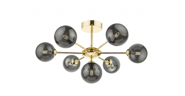 Cohen 7 Light Semi Flush Polished Gold Fitting Only