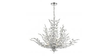 Cordelia 9 Light Pendant Polished Chrome & Crystal