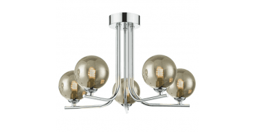Cradle 5 Light Semi Flush Polished Chrome Frame Only
