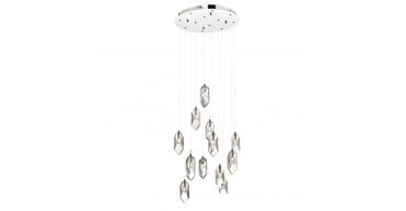 Crystal 12 Light Cluster Pendant Polished Chrome & Crystal