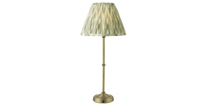 Där Lighting Dahl Rechargeable Table Lamp Matt Antique Brass With Shade LED