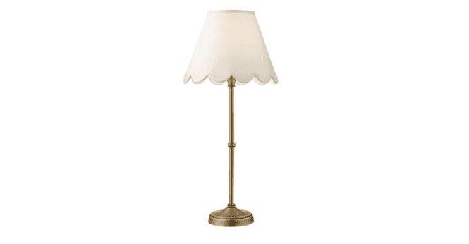 Där Lighting Dahl Rechargeable Table Lamp Matt Antique Brass With Shade LED