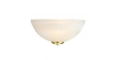 Damask Wall Light Alabaster Glass With Chrome/Brass Finial
