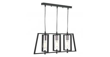 Dax 3 Light Bar Pendant Black & Polished Chrome