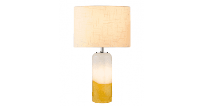 Där Lighting Deandra Table Lamp Yellow and White Art Glass Base Only