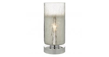 Deena Touch Table Lamp Polished Chrome Crackle Glass