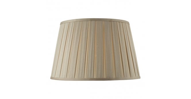 Där Lighting Degas Taupe Faux Silk Tapered Drum Shade 45cm