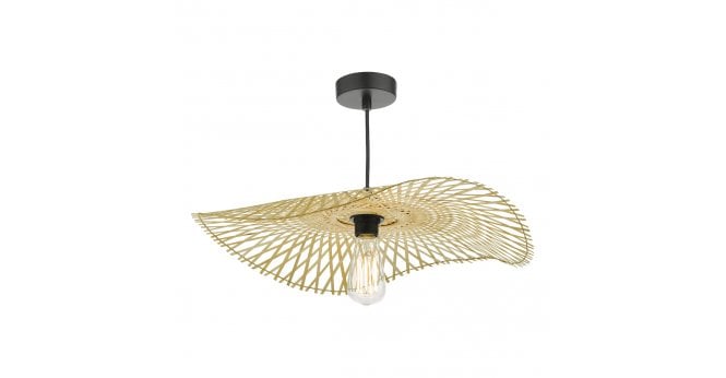 Där Lighting Deja Easy Fit Pendant Natural Rattan