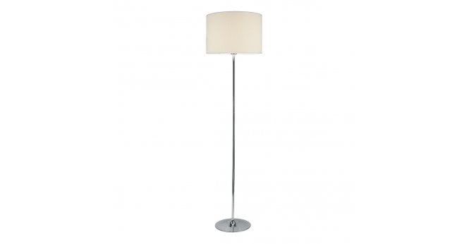Där Lighting Delta Floor Lamp Polished Chrome With Shade