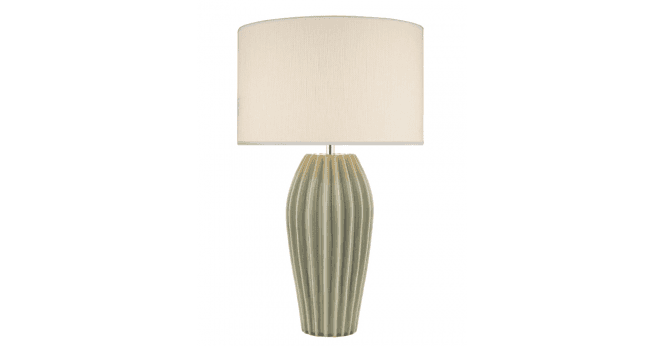 Där Lighting Delta Ivory Cotton Drum Shade 38cm