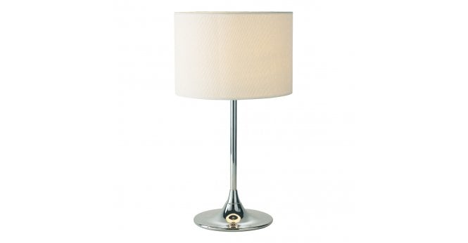 Där Lighting Delta Table Lamp Polished Chrome With Shade