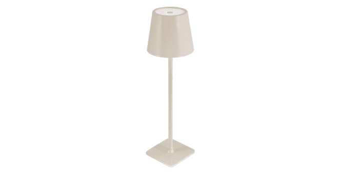 Där Lighting Derrick Rechargeable Outdoor Table Lamp Satin Taupe LED IP54
