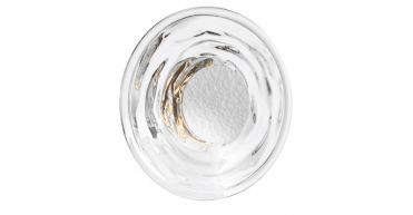 Dewey Wall Light Textured Glass and Polished Chrome LED