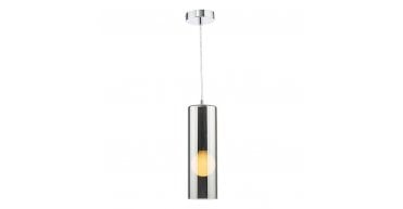 Diaz Pendant Smoked Glass and Polished Chrome