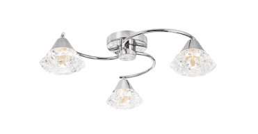 Dilys 3 Light Semi-Flush Polished Chrome