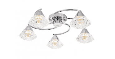 Dilys 5 Light Semi-Flush Polished Chrome