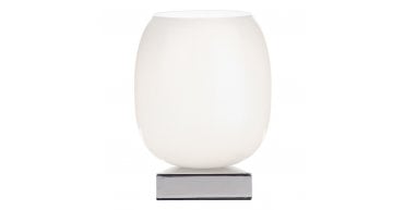 Dino Touch Table Lamp Polished Chrome White Glass