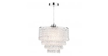 Dionne Non Elec Pendant Polished Chrome Clear Droppers