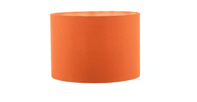 Där Lighting Discus Orange Cotton Drum Shade 28cm