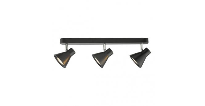Där Lighting Diza 3 Light Bar Spotlight Matt Black