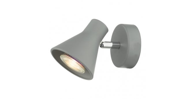 Där Lighting Diza Single Wall Spotlight Matt Grey