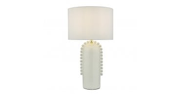 Dolce Table Lamp White Ceramic With Shade