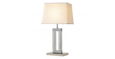 Domain Table Lamp Polished Chrome Glass With Shade