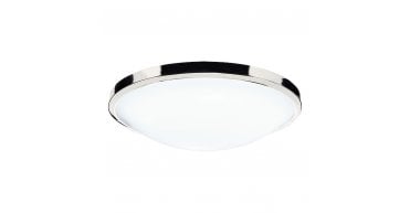 Dover Bathroom Flush Polished Chrome White Acrylic IP44