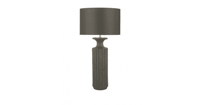 Där Lighting Dugan Table Lamp Black Volcanic Glaze With Shade