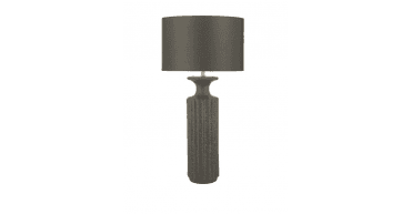 Dugan Table Lamp Black Volcanic Glaze With Shade
