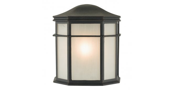 Där Lighting Dulbecco Outdoor Wall Light Black Opal Acrylic IP44