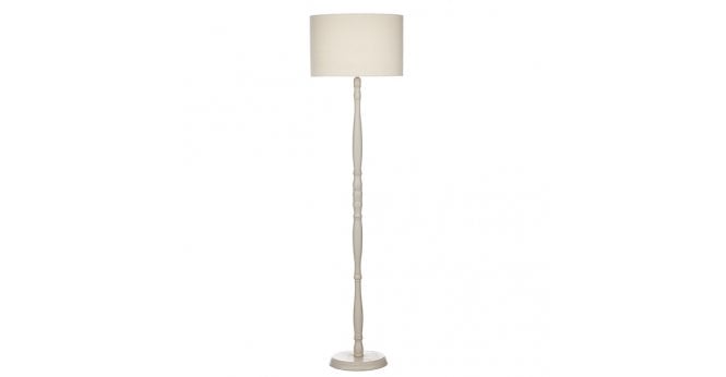 Där Lighting Dunlop Floor Lamp Cream With Shade
