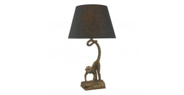 Dwayne Monkey Table Lamp Bronze With Shade
