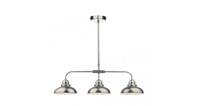 Där Lighting Dynamo 3 Light Bar Pendant Antique Chrome