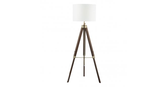 Där Lighting Easel Floor Lamp Dark Wood and Antique Brass Base Only
