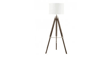Easel Floor Lamp Dark Wood With Shade