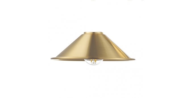 Där Lighting Easy Fit Aged Brass Metal Shade 18cm