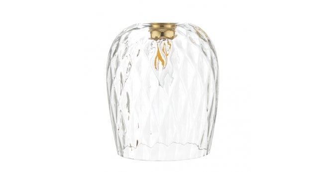 Där Lighting Easy Fit Clear Dimpled Glass Shade