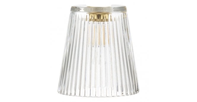 Där Lighting Easy Fit Clear Ribbed Glass Shade