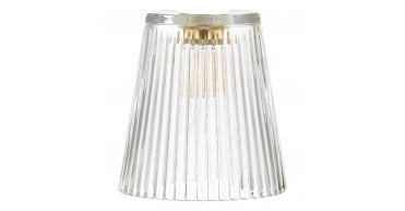 Easy Fit Clear Ribbed Glass Shade