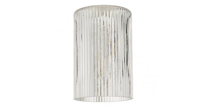 Där Lighting Easy Fit Cylinder Ribbed Glass Shade