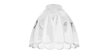 Easy Fit Scalloped Bell Glass Shade
