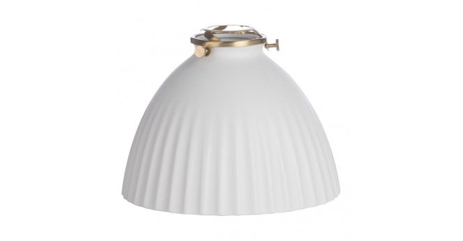 Där Lighting Easy Fit White Domed Ceramic Shade 17cm