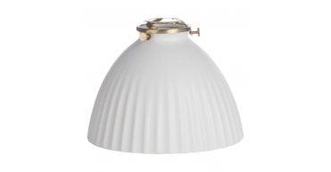 Easy Fit White Domed Ceramic Shade 17cm