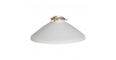 Easy Fit White Shallow Ceramic Shade 23cm