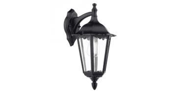 Eddard Outdoor Wall Light Matt Black and Glass IP44