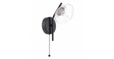 Ede Wall Light Matt Black and Glass